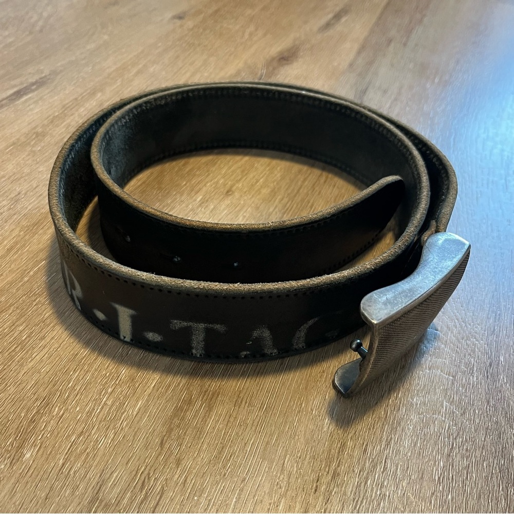 Banana Republic Heritage Logo Italian Leather Belt - 34